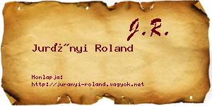 Jurányi Roland névjegykártya