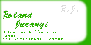 roland juranyi business card